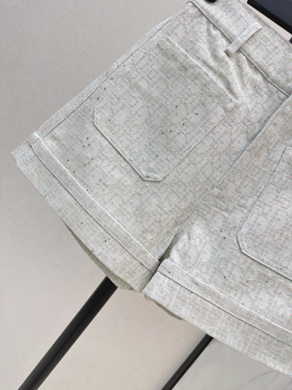 26ss Logo jacquard high-waisted shorts