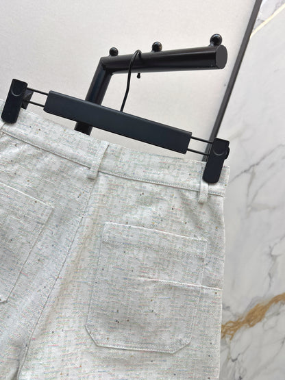 26ss Logo jacquard high-waisted shorts