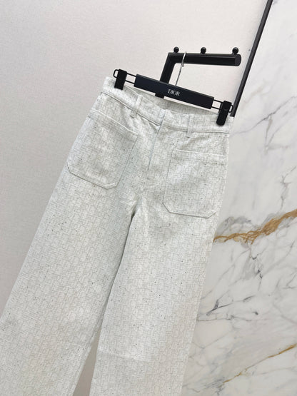 26ss Logo jacquard trousers