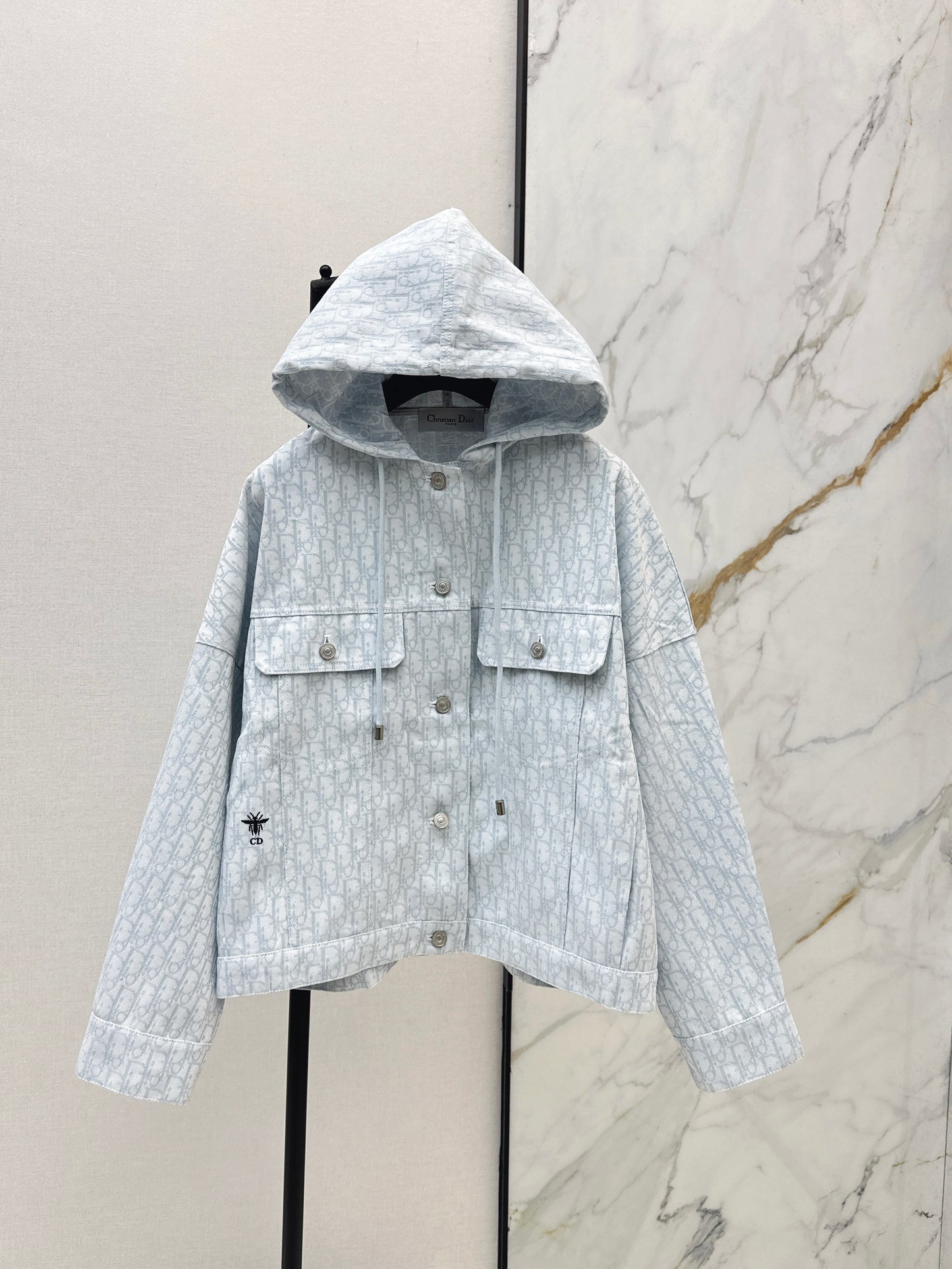 26ss Logo Denim Hooded Jacket