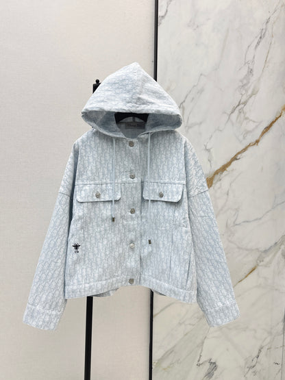 26ss Logo Denim Hooded Jacket
