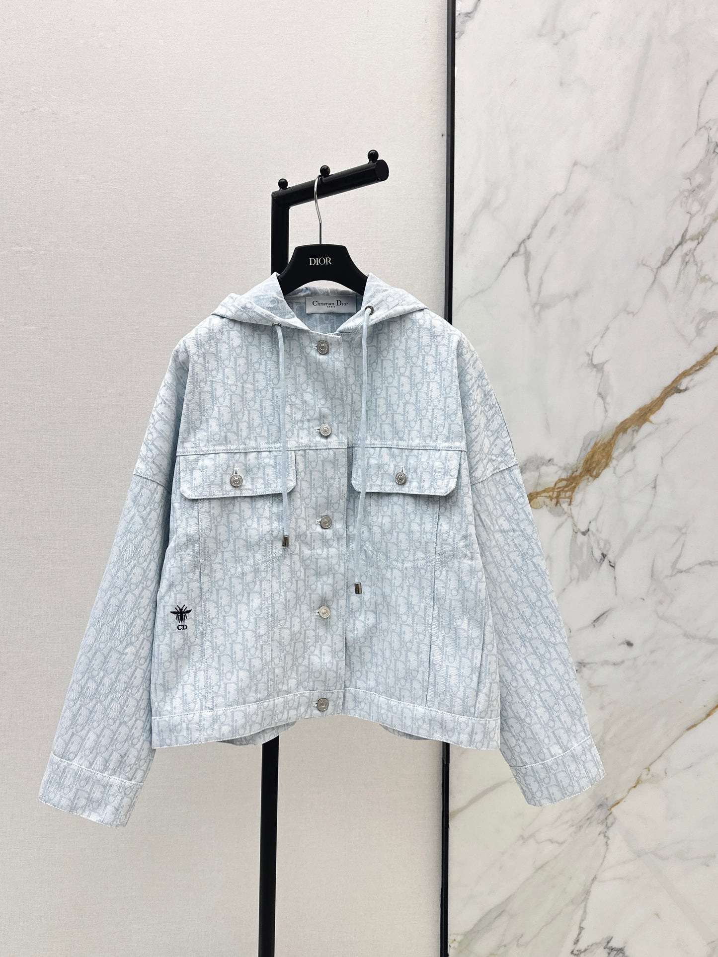 26ss Logo Denim Hooded Jacket