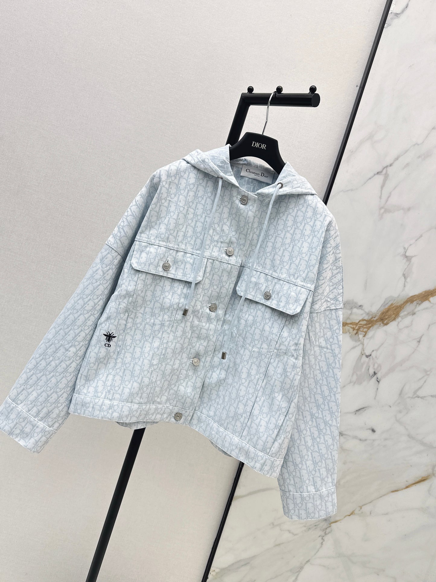 26ss Logo Denim Hooded Jacket