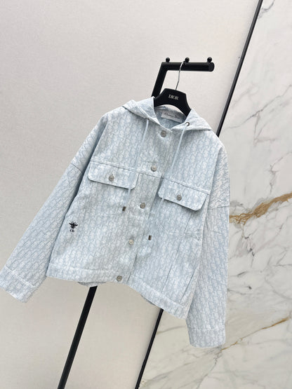 26ss Logo Denim Hooded Jacket