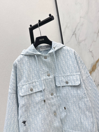 26ss Logo Denim Hooded Jacket