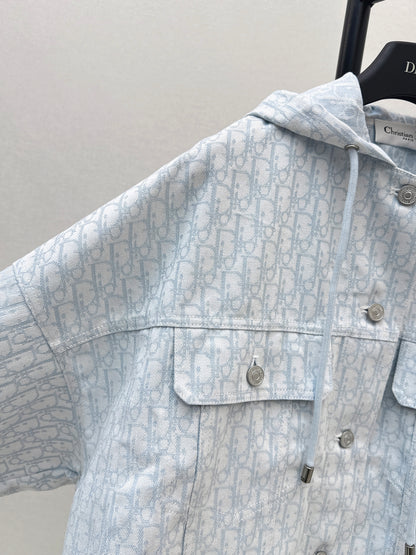26ss Logo Denim Hooded Jacket