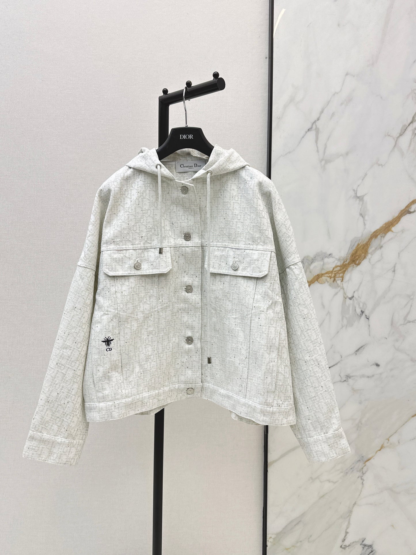 26ss Logo Denim Hooded Jacket