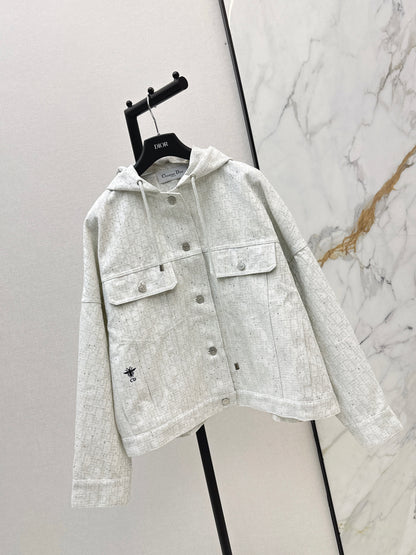 26ss Logo Denim Hooded Jacket
