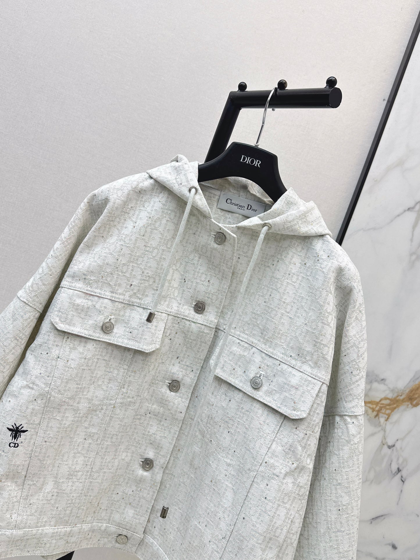 26ss Logo Denim Hooded Jacket