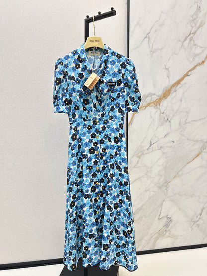 26ss Printed Long Dress