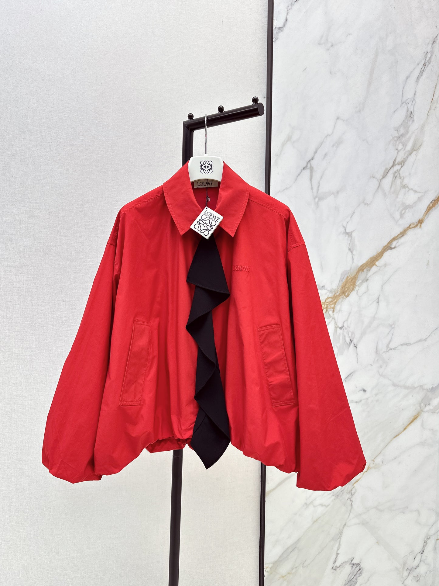 26ss Ribbon-collar jacket