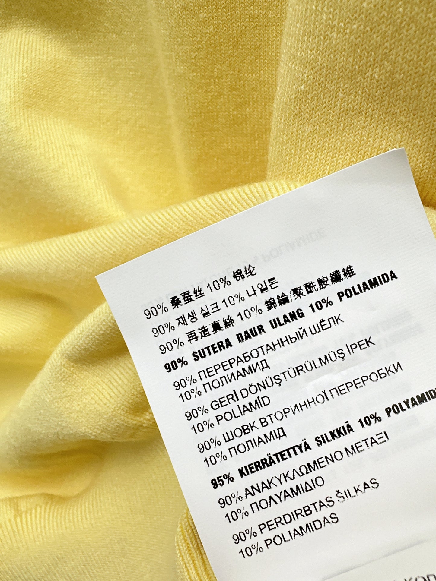 26ss Lemon Yellow Embroidered Knit T-Shirt