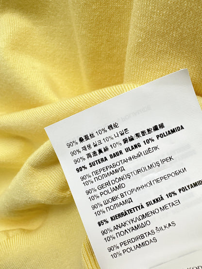 26ss Lemon Yellow Embroidered Knit T-Shirt