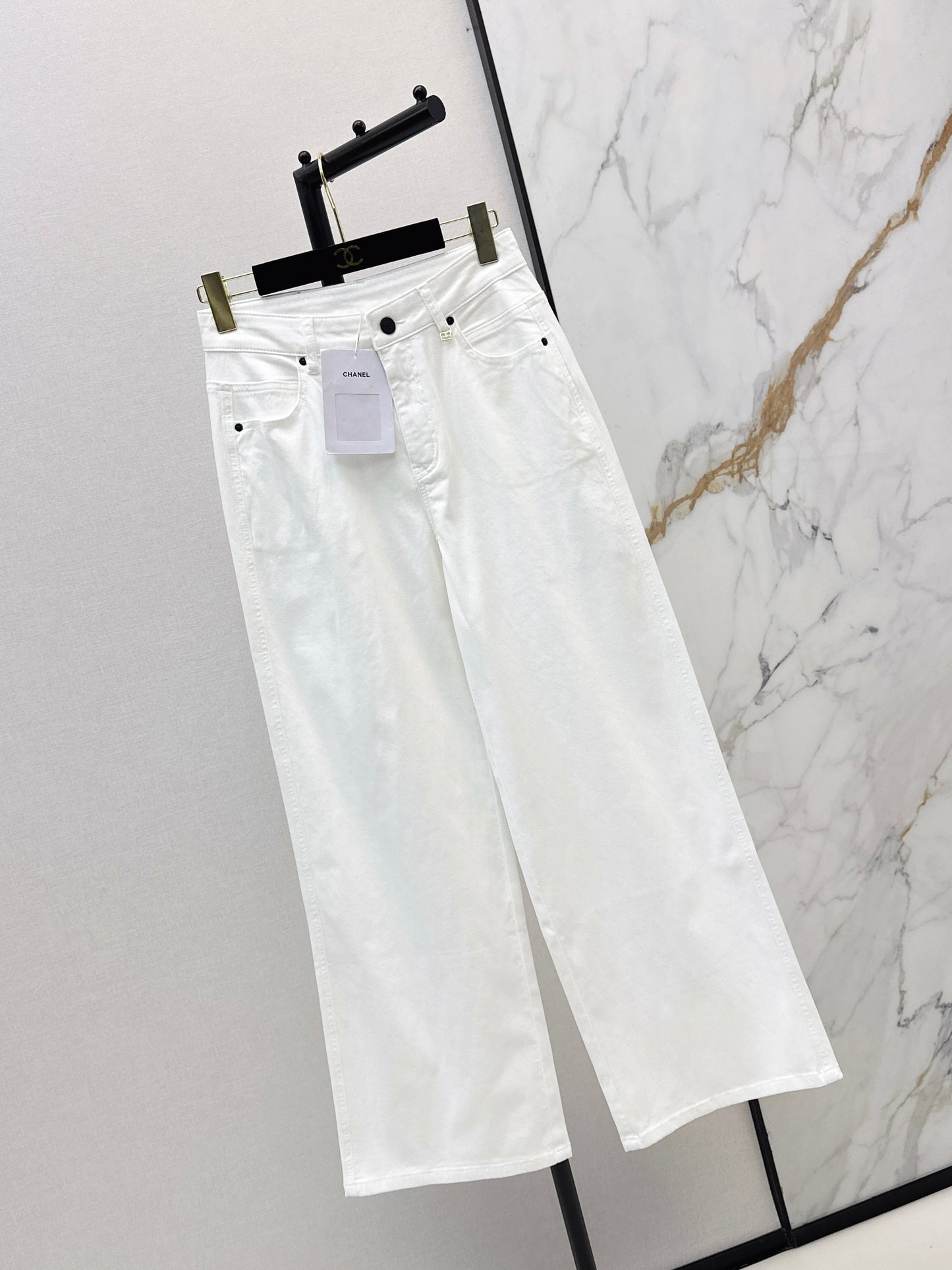 26ss High-waisted wide-leg jeans