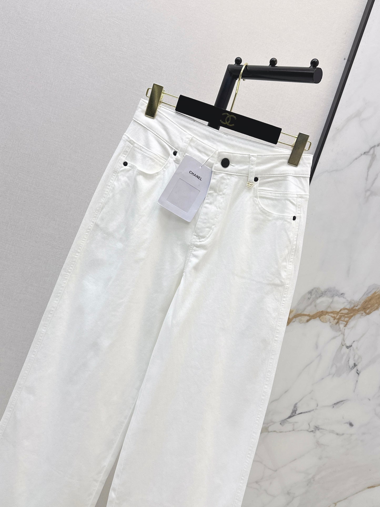 26ss High-waisted wide-leg jeans