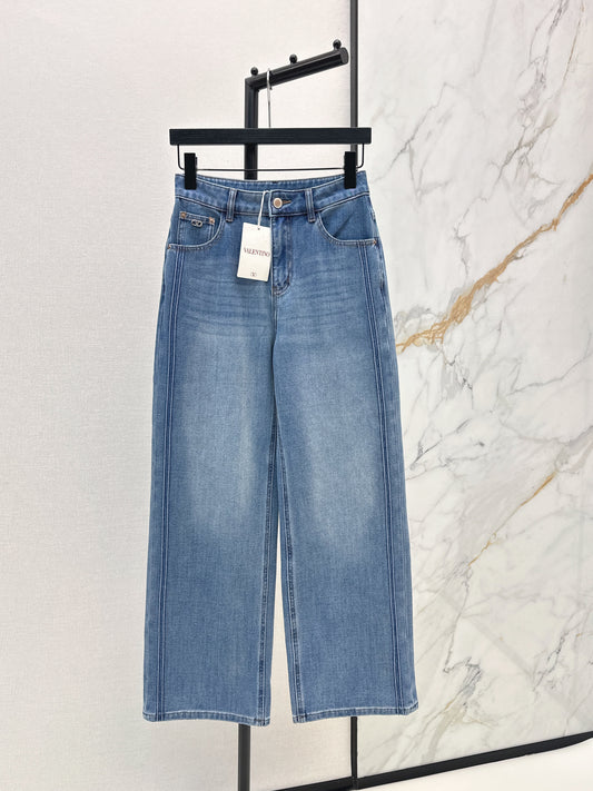 26ss High-waisted wide-leg jeans