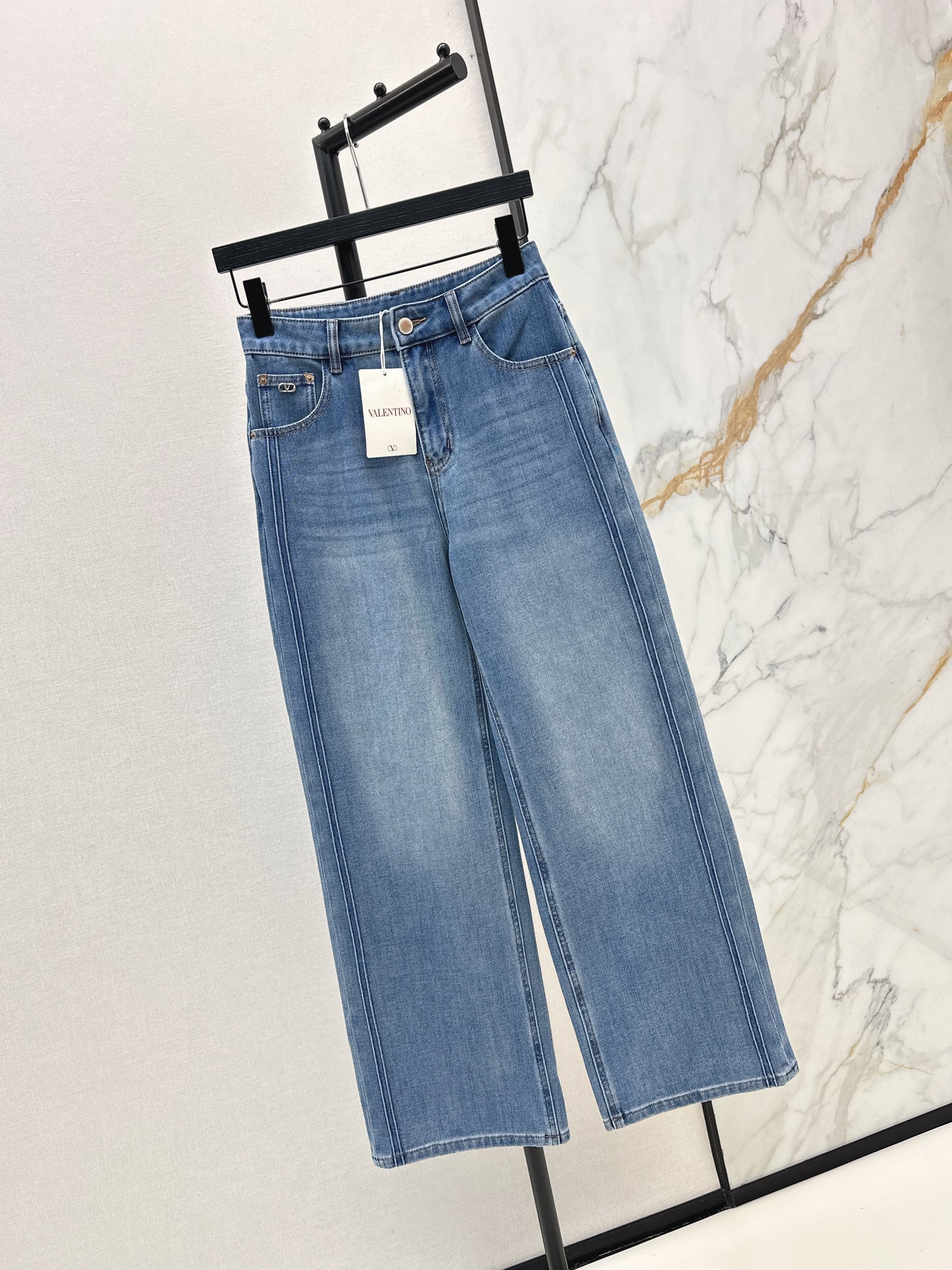 26ss High-waisted wide-leg jeans