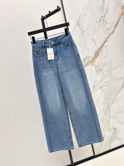 26ss High-waisted wide-leg jeans