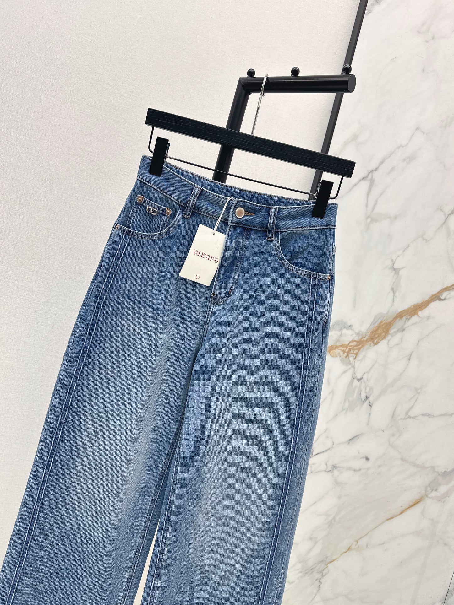 26ss High-waisted wide-leg jeans
