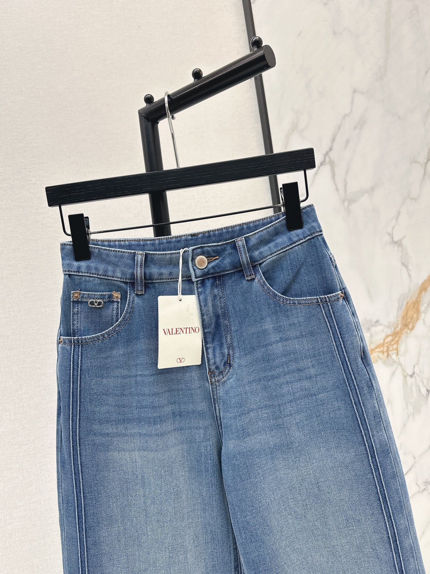 26ss High-waisted wide-leg jeans