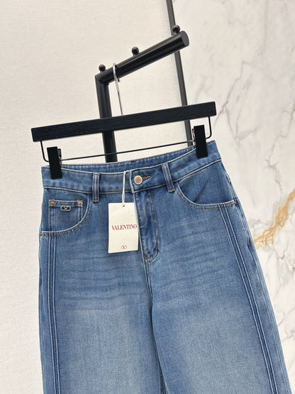 26ss High-waisted wide-leg jeans