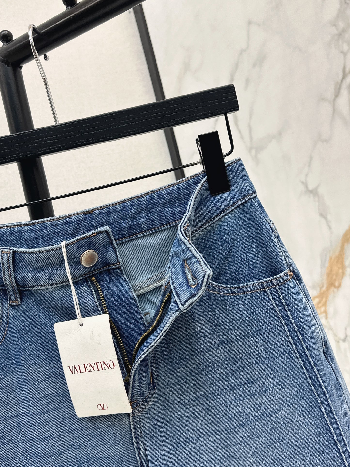 26ss High-waisted wide-leg jeans