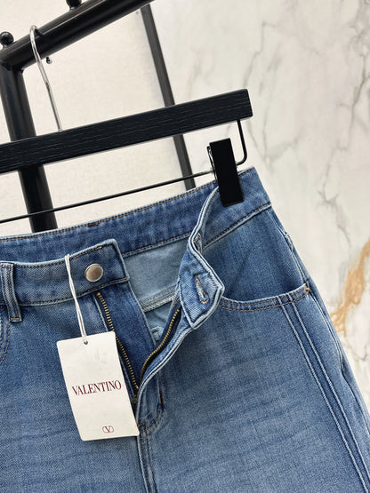26ss High-waisted wide-leg jeans