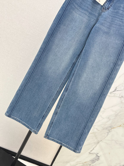 26ss High-waisted wide-leg jeans