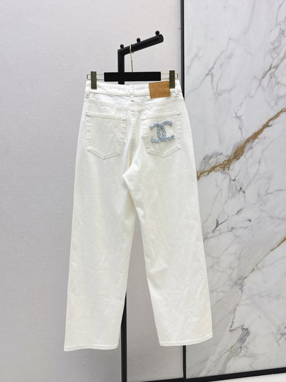 26ss High-waisted wide-leg jeans