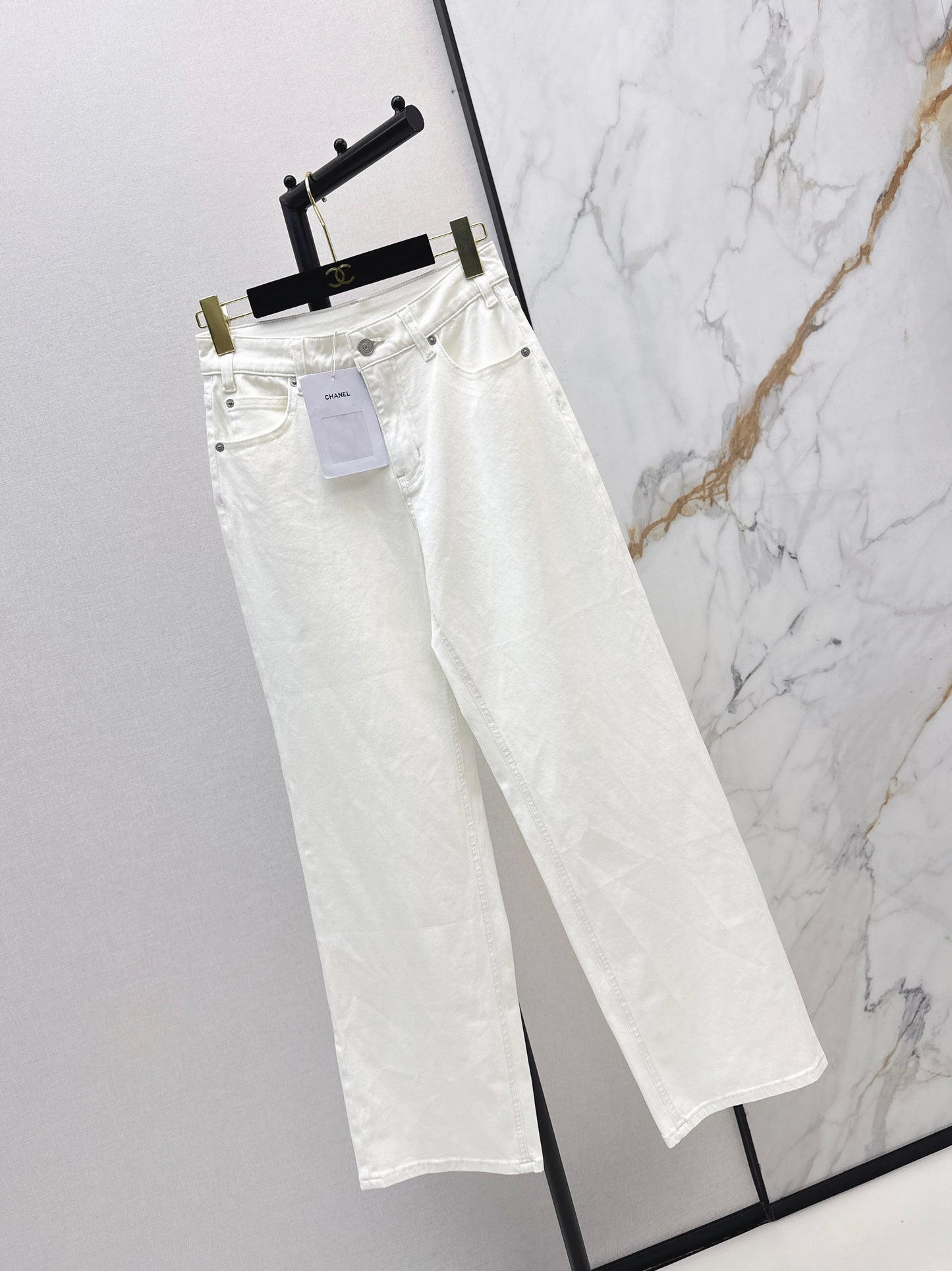 26ss High-waisted wide-leg jeans