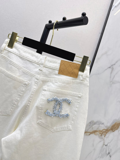 26ss High-waisted wide-leg jeans