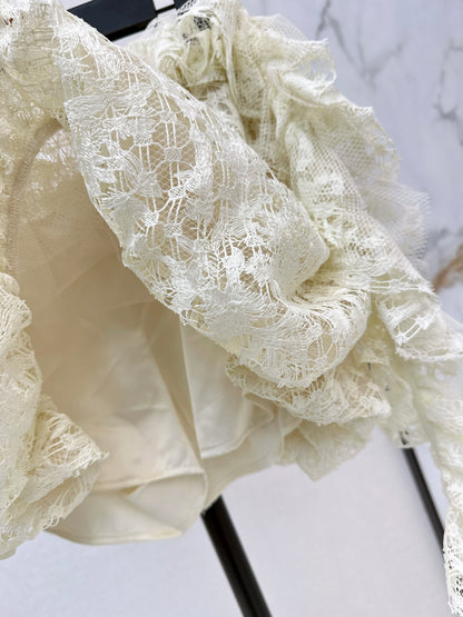 26ss 3D Lace Bubble Tulip Skirt