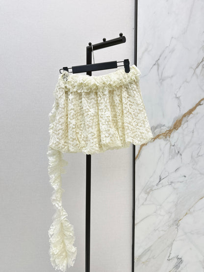 26ss 3D Lace Bubble Tulip Skirt