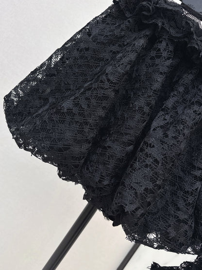 26ss 3D Lace Bubble Tulip Skirt