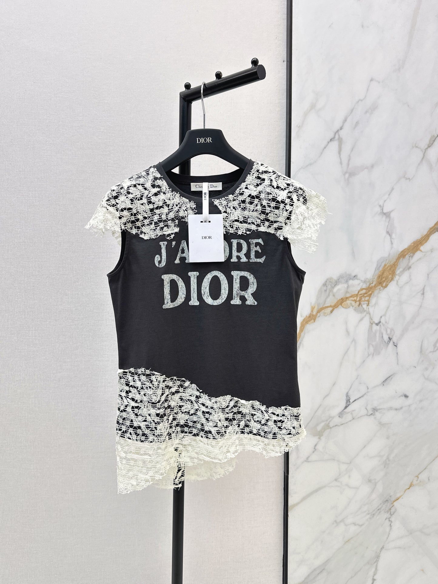 26ss Lace-trimmed T-shirt