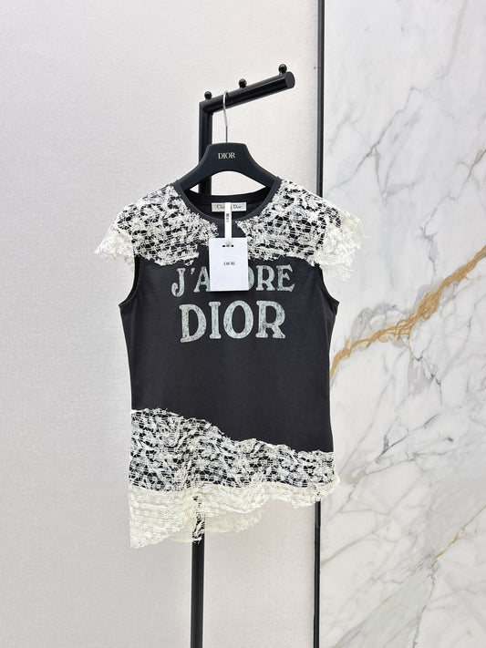 26ss Lace-trimmed T-shirt