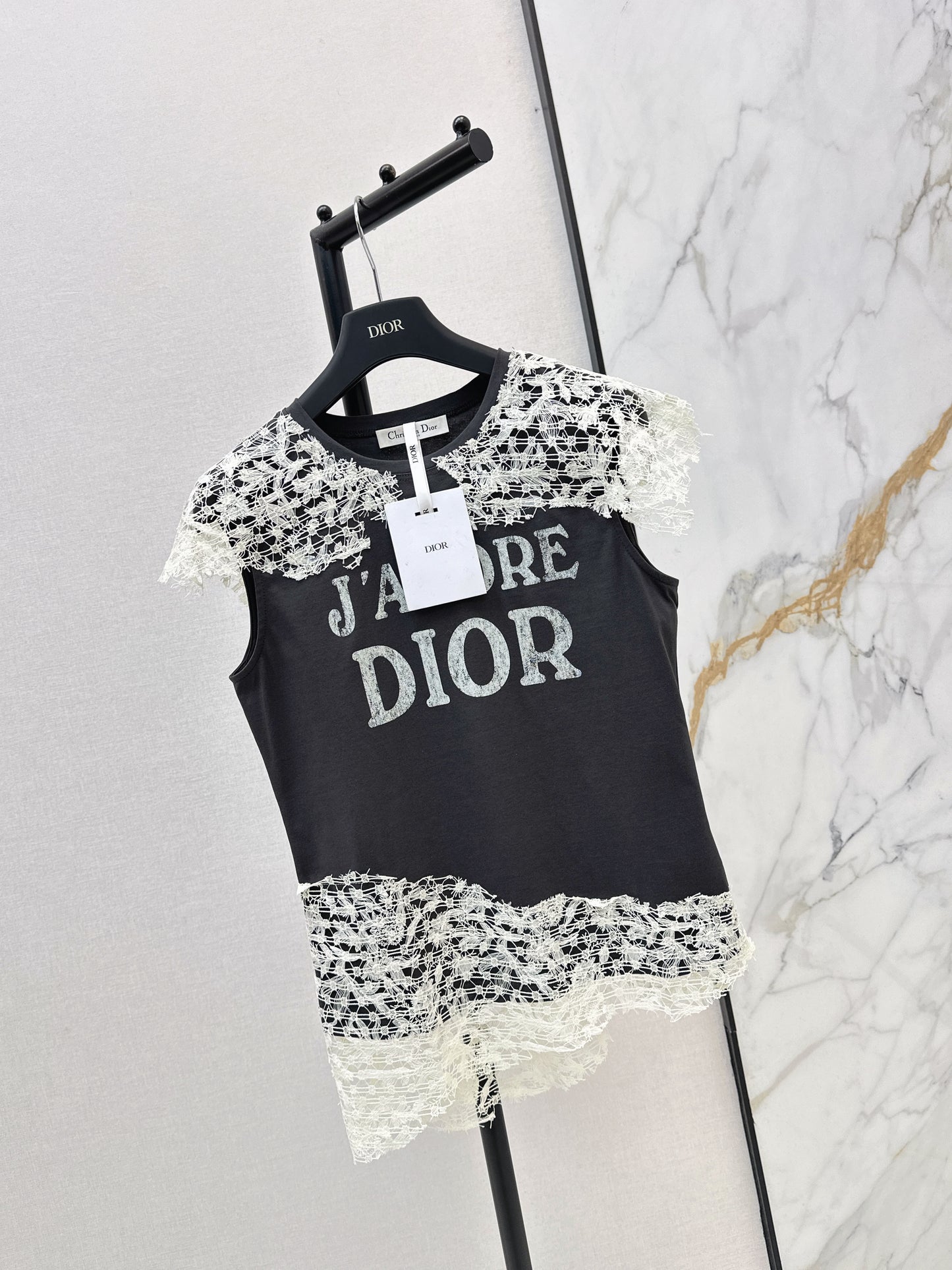 26ss Lace-trimmed T-shirt