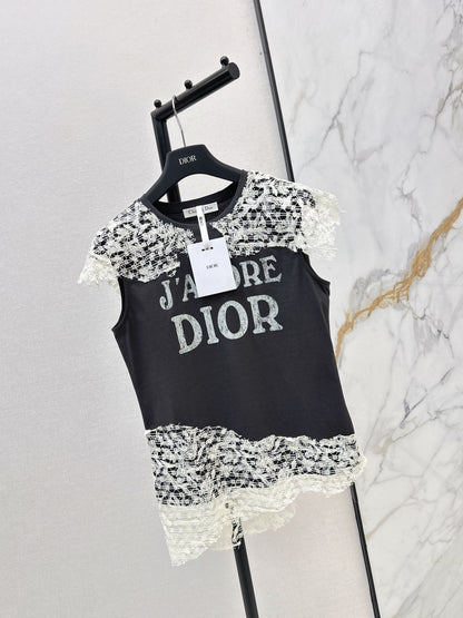 26ss Lace-trimmed T-shirt