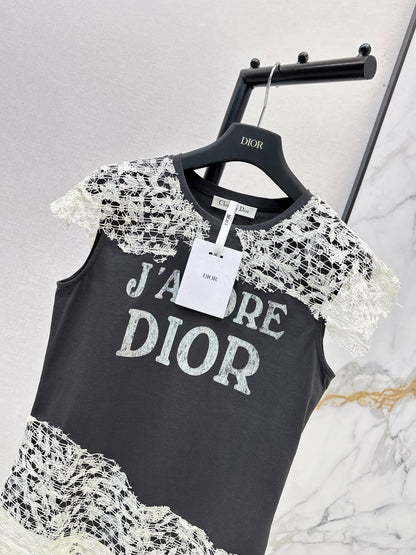 26ss Lace-trimmed T-shirt