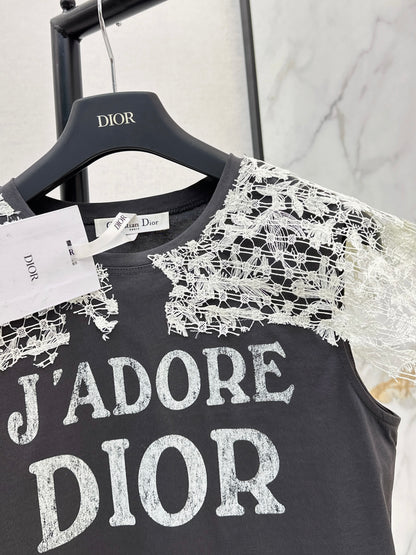 26ss Lace-trimmed T-shirt