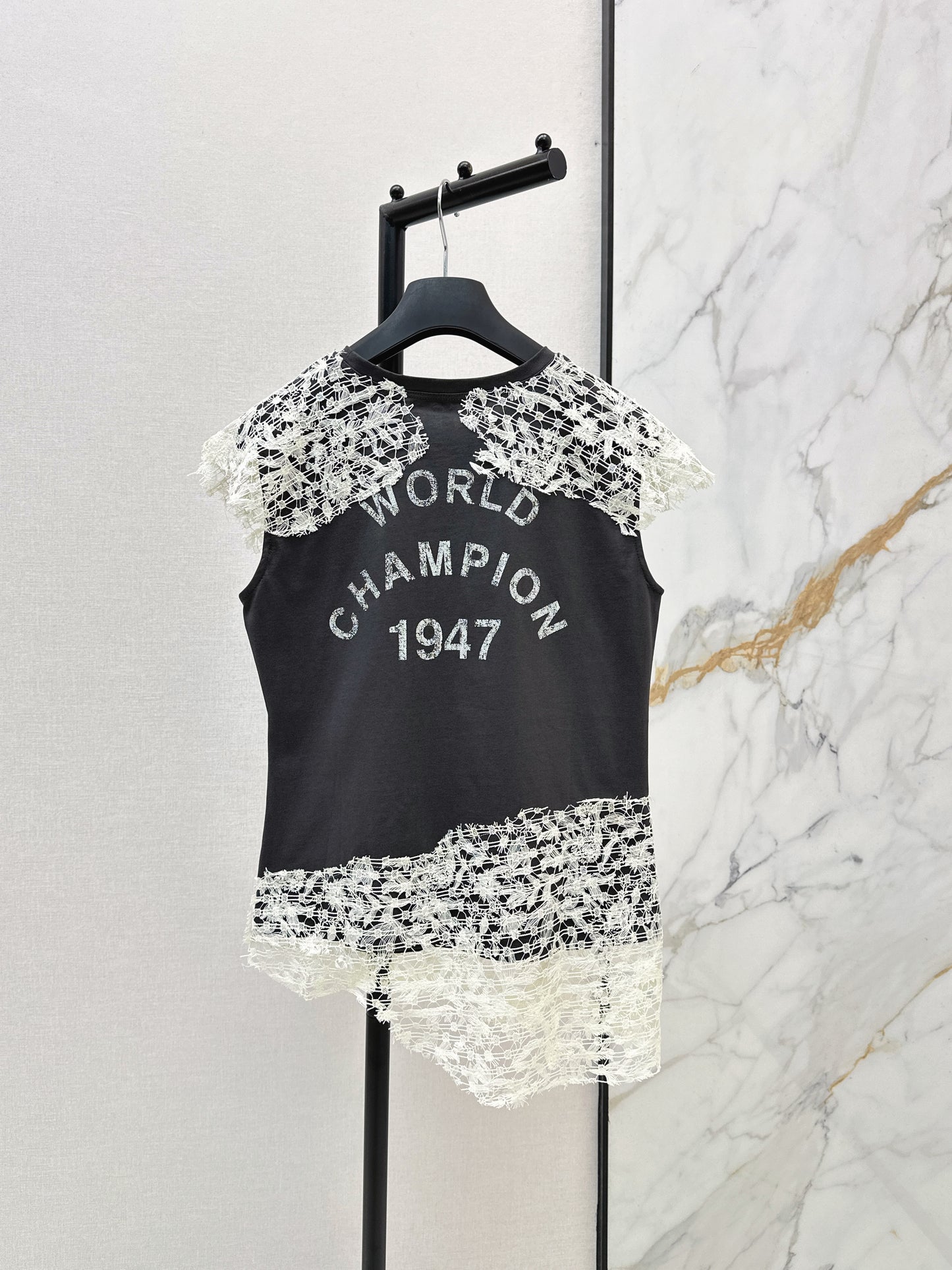 26ss Lace-trimmed T-shirt