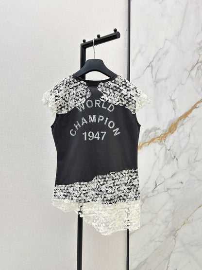 26ss Lace-trimmed T-shirt