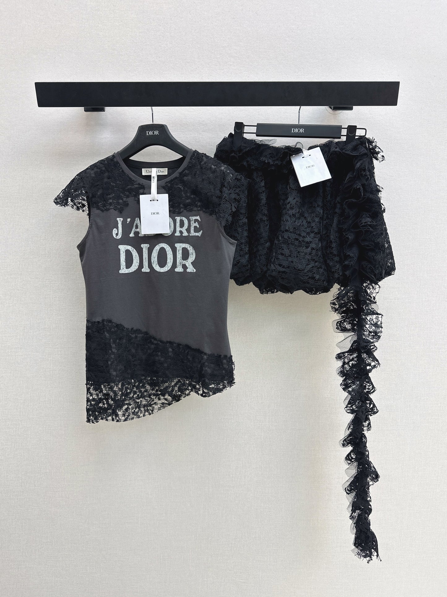 26ss Lace-trimmed T-shirt