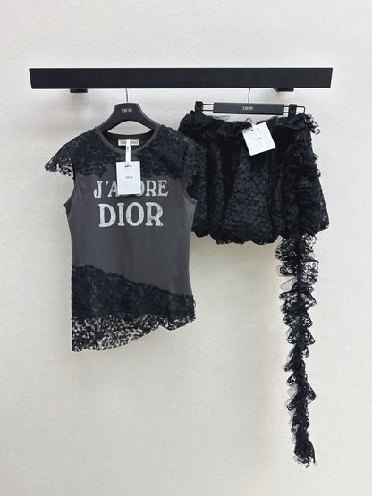 26ss Lace-trimmed T-shirt