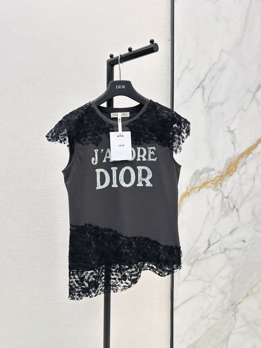 26ss Lace-trimmed T-shirt