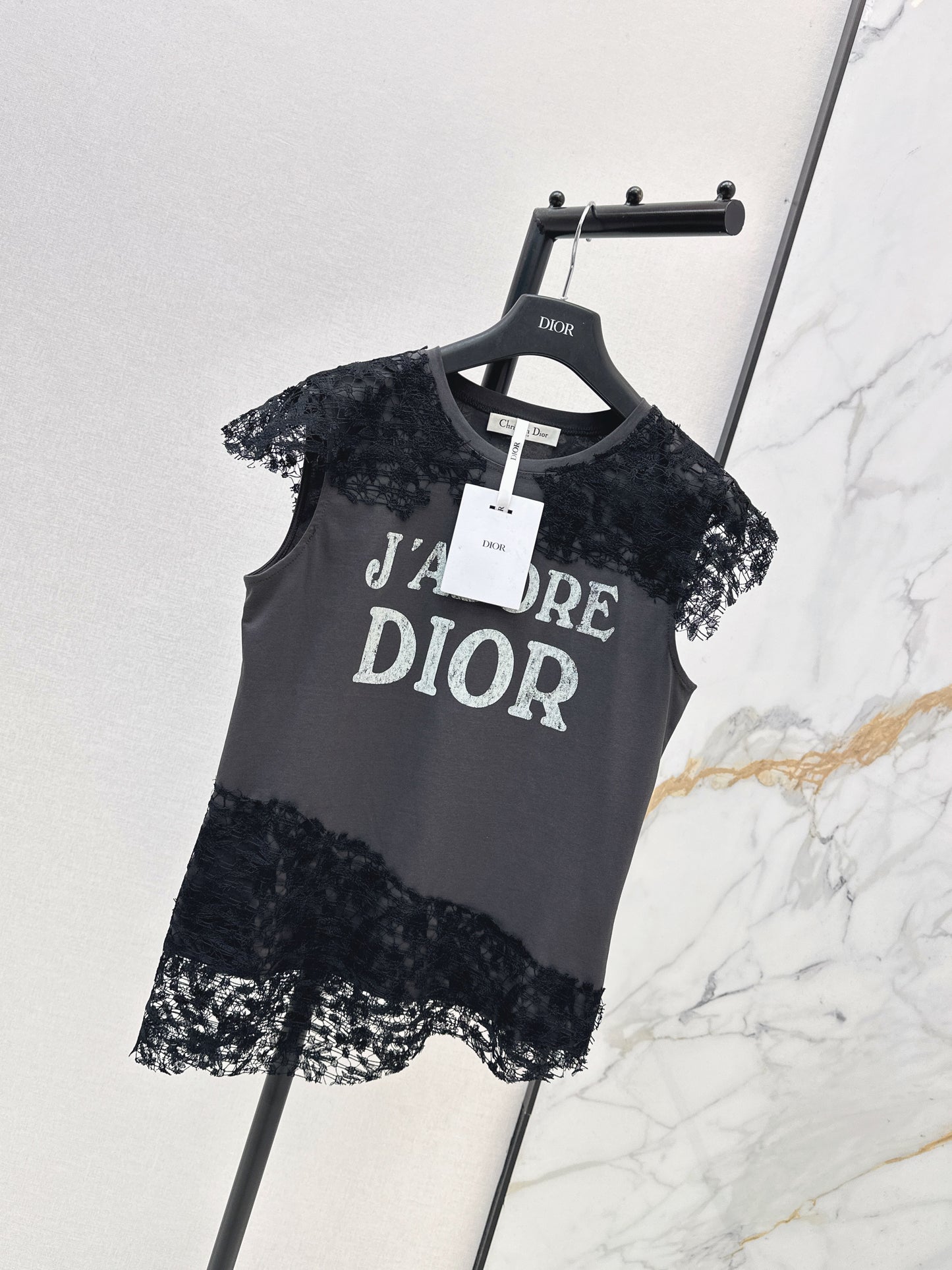 26ss Lace-trimmed T-shirt