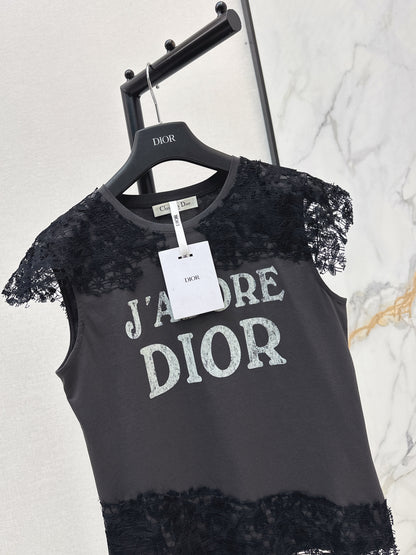 26ss Lace-trimmed T-shirt