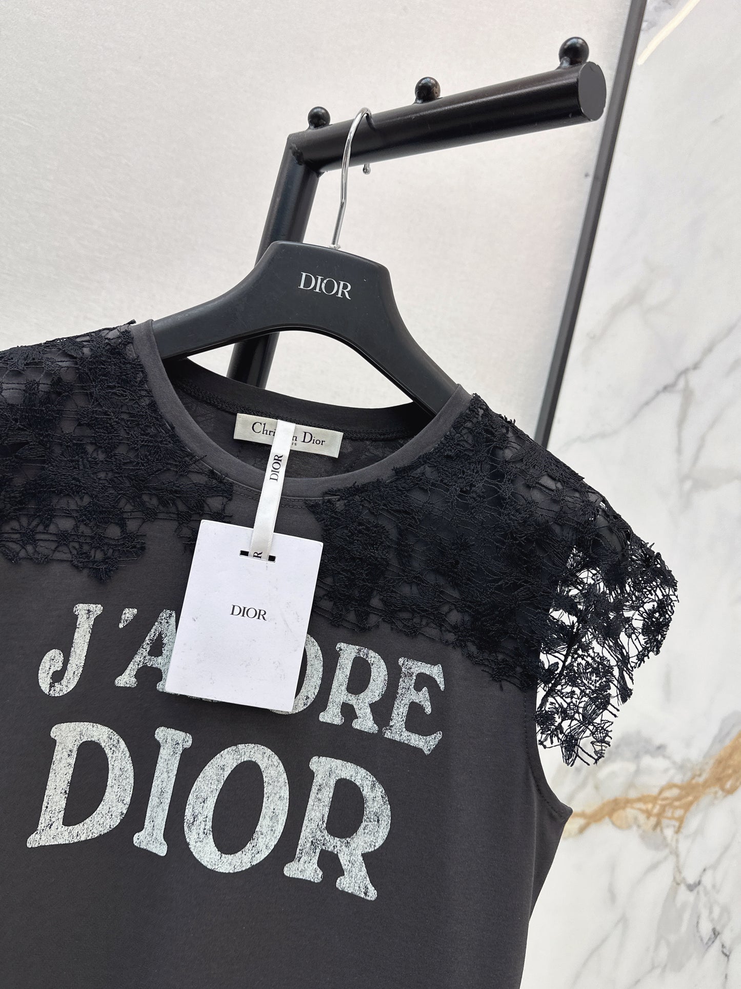 26ss Lace-trimmed T-shirt