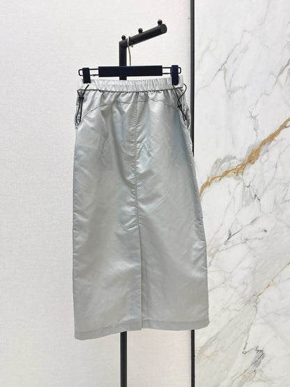 26ss Drawstring cargo skirt
