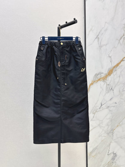 26ss Drawstring cargo skirt